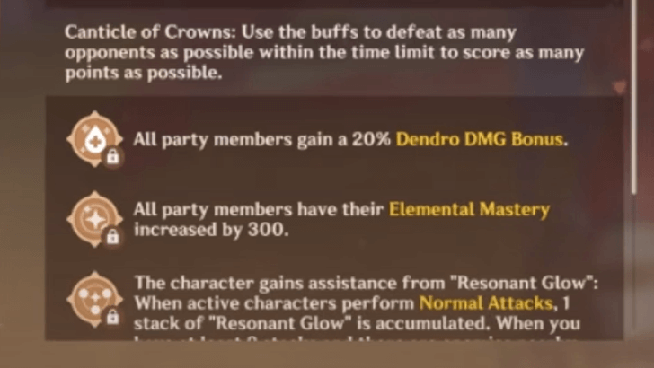 Genshin - Of Thorns and Crowns - Use Special Buffs to Defeat Foes in Canticle of Crowns