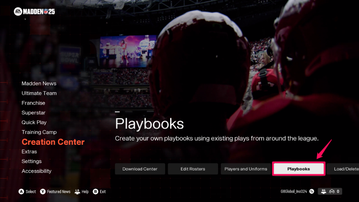Madden NFL 25 - How to Create Own Playbook Playbooks Tab
