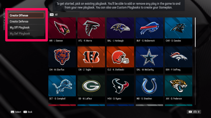 Madden NFL 25 - How to Create Own Playbook Playbook Options