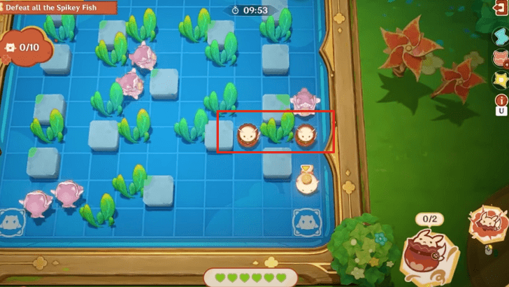 Genshin - Use Bombs to Hit the Spikey Fish