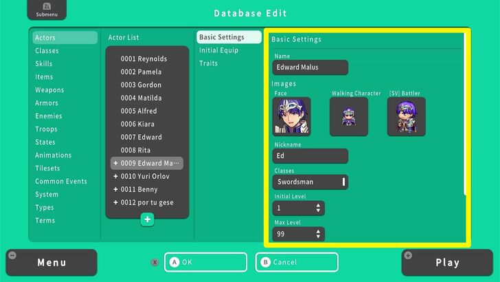 Basic Settings - RPG MAKER WITH