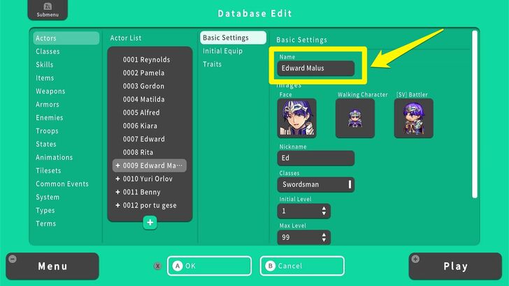 Name - RPG MAKER WITH