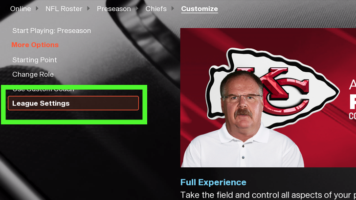 Madden NFL 25 - League Settings