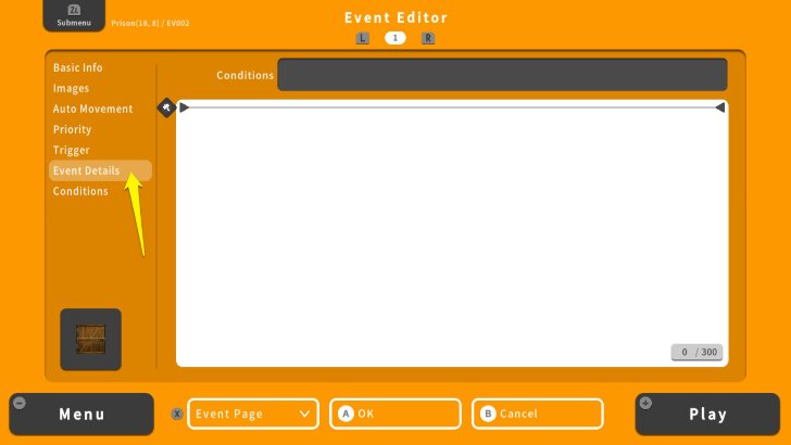 RPG MAKER WITH Event Details