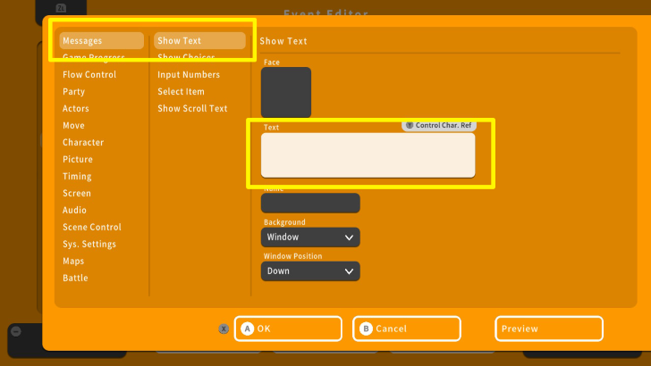 RPG MAKER WITH Show Text