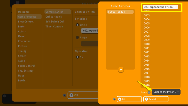 RPG MAKER WITH Switch Name