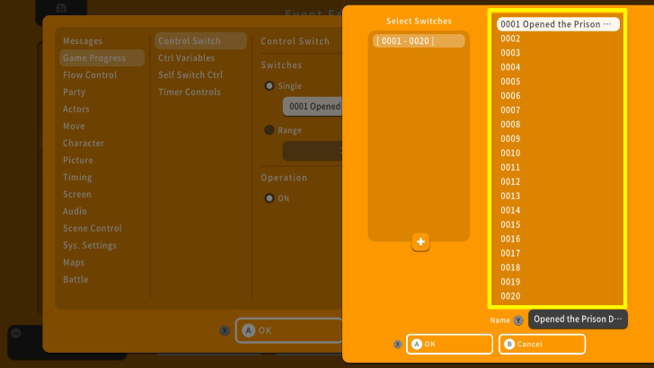 RPG MAKER WITH Switch List