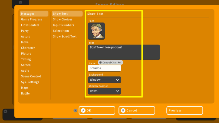 RPG MAKER WITH Show Text