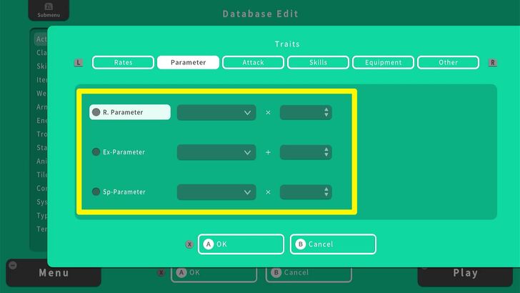 Parameters - RPG MAKER WITH