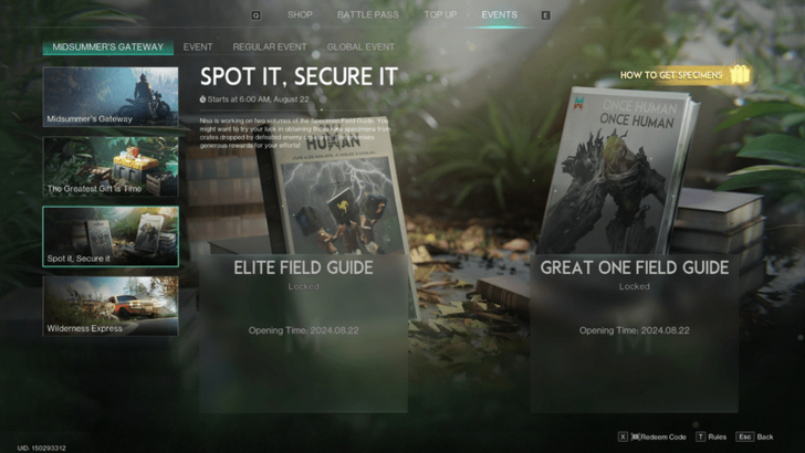 Once Human - Spot It, Secure It Event