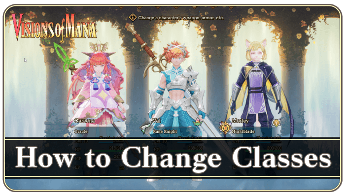 Vision of Mana How to Change Classes