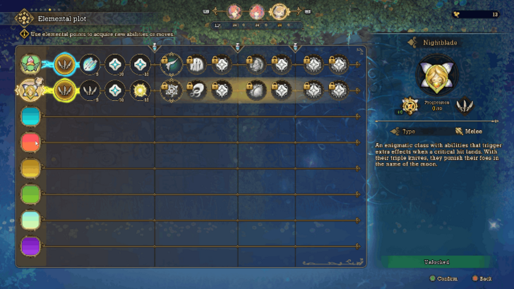 Unlock from the Elemental Plots Menu