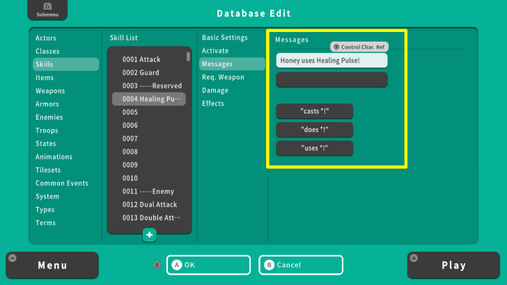 RPG MAKER WITH Messages