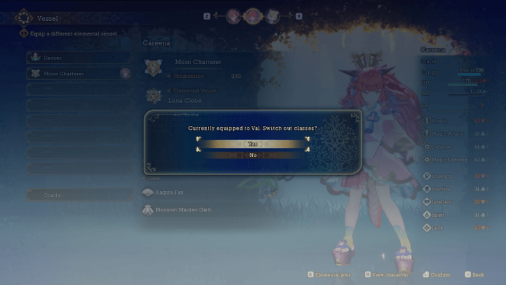 Visions of Mana - Swapping Classes