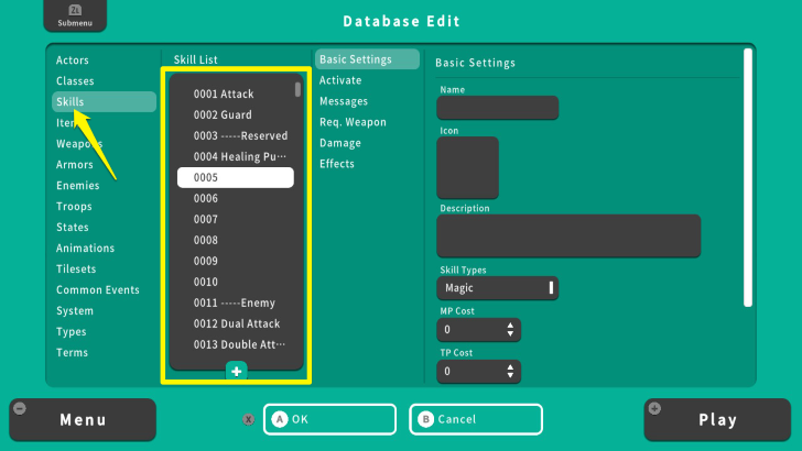 RPG MAKER WITH Skills