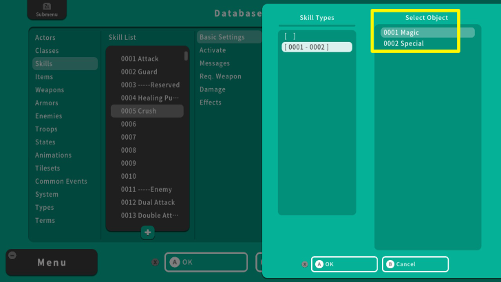 RPG MAKER WITH Select Object