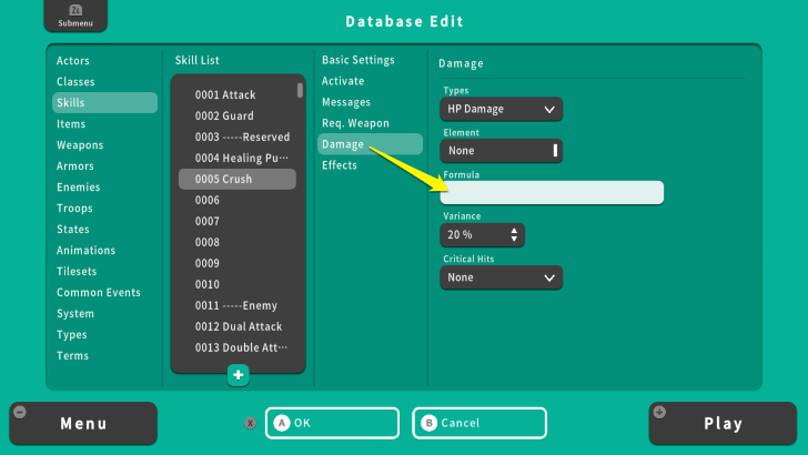 RPG MAKER WITH Formula