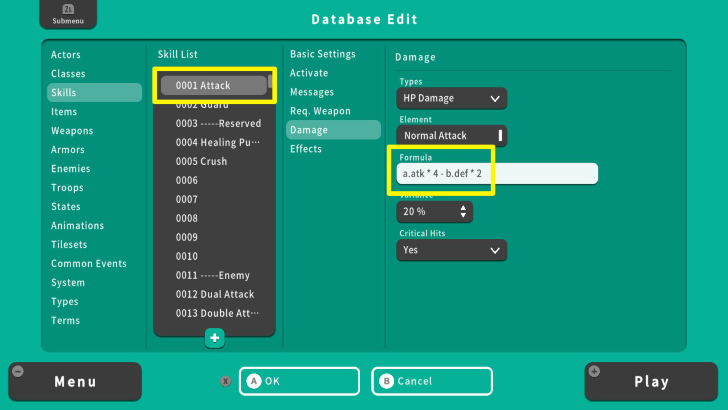 RPG MAKER WITH Skill DMG