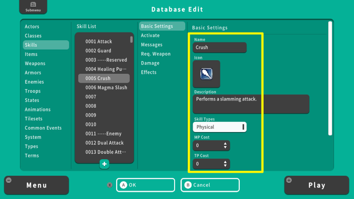 RPG MAKER WITH Common Skills