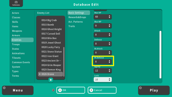 RPG MAKER WITH M. Defense