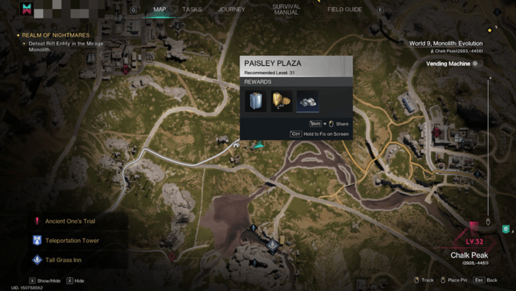 Once Human - Lucky Cat Paisley Plaza Map