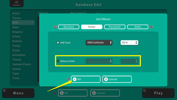 RPG MAKER WITH Remove State