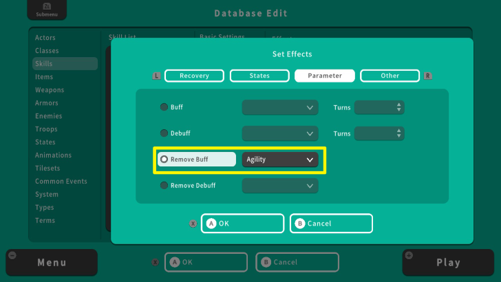 RPG MAKER WITH Remove Buff