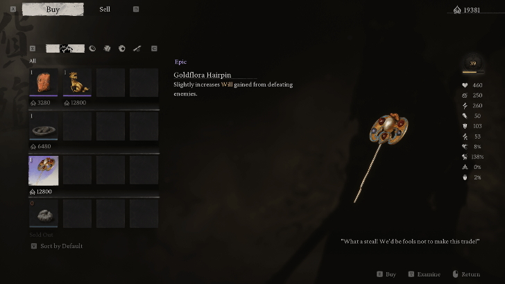 Black Myth Wukong - Curios in Shrine Shops