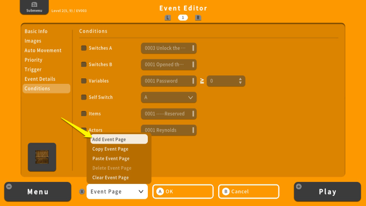 RPG MAKER WITH Add Event