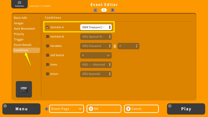 RPG MAKER WITH Treasure Condition
