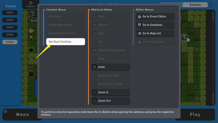 RPG MAKER WITH Start Position