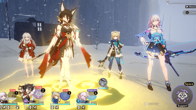 Honkai Star Rail - Tri-Action Trashcan Day 2 - Have Tingyun Grant Energy to March 7th