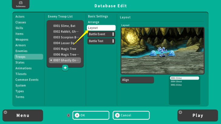 RPG MAKER WITH Layout