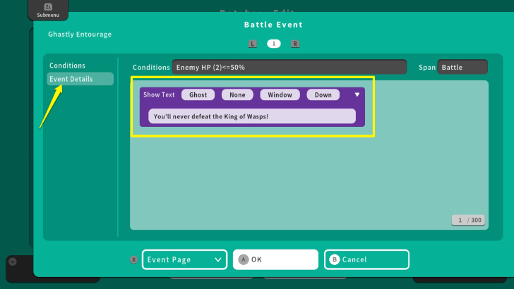 RPG MAKER WITH Event Details