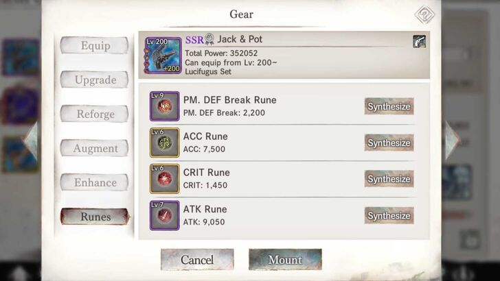 PM Def Break Runes