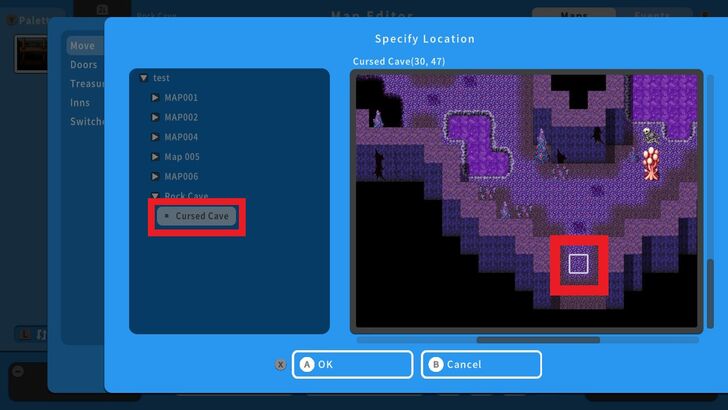 move Event tile select