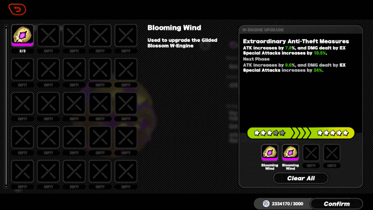 Upgrade Gilded Blossom W-Engine