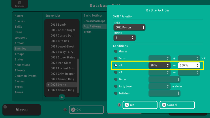 RPG MAKER WITH Poison Condition