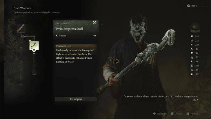 Black Myth Wukong - Twin Serpents Staff