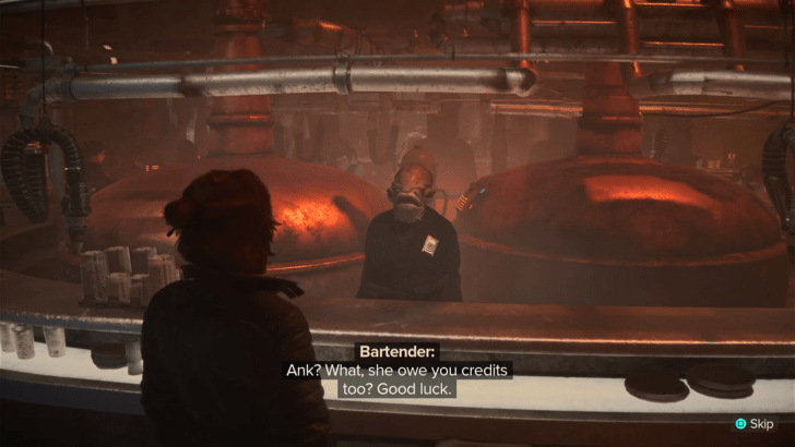 Talk to the Bartender in Domak Refectory