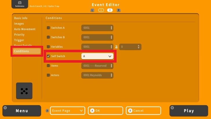 conditions Spike Trap