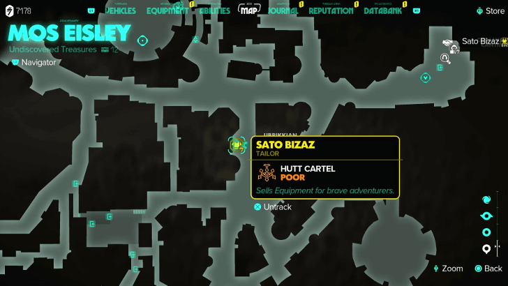 Star Wars Outlaws - Sato Bizaz Map Location