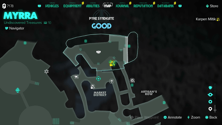 Star Wars Outlaws - Karpen Miltik Map Location