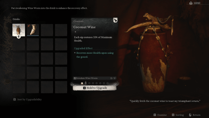 Black Myth Wukong - Upgrading Drinks