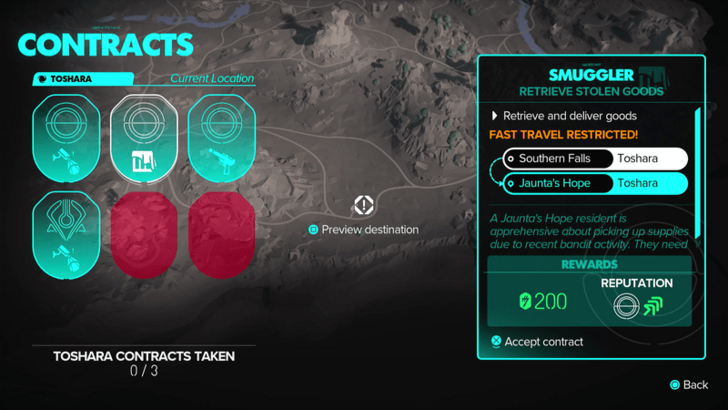 Star Wars Outlaws Contracts