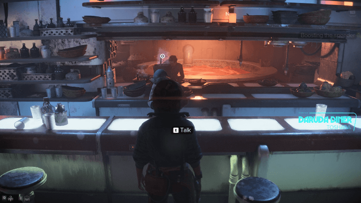 Star Wars Outlaws Talk to the Bartender in Daruda Diner
