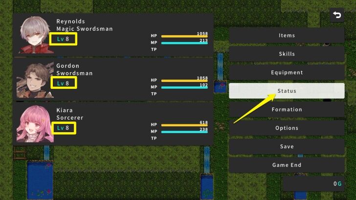 RPG MAKER Party Level