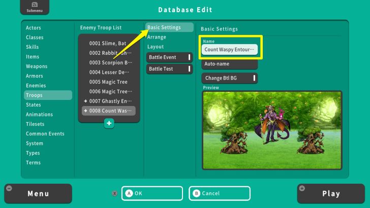 RPG MAKER WITH Boss Name