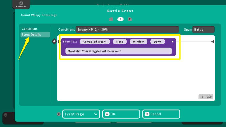 RPG MAKER WITH Event Details
