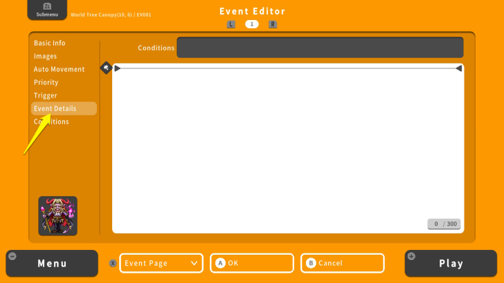 RPG MAKER WITH Event Details